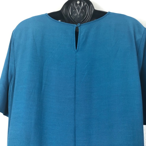 EILEEN FISHER blue viscose shift dress Sz Small - Picture 9 of 15